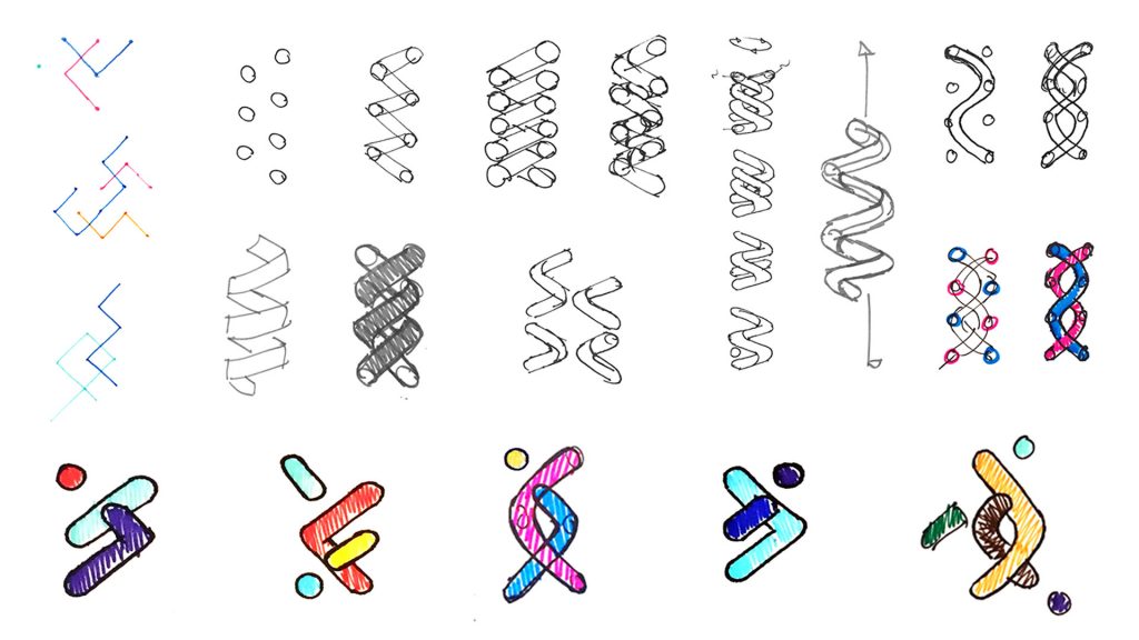 Logomark design based on DNA structure