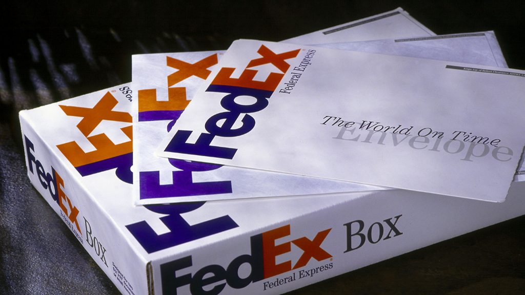 FedEx envelope and box